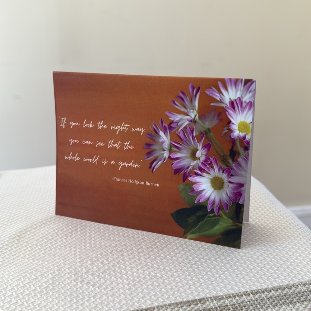 Mums Note Card - Picture 2 of 2